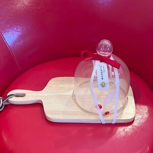 NWT Magenta home cheese board with glass dome
